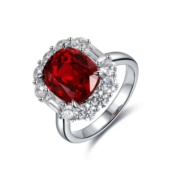 Promise® 4.99ct Ruby Halo Ring S925