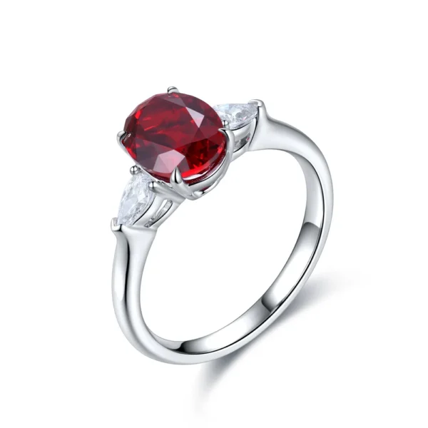 Promise® 2.12ct Ruby Three Stone Ring S925