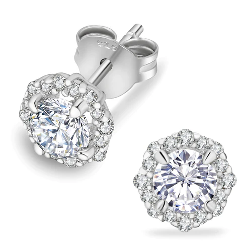 Promise® Excellent VVS1 Moissanite Diamond 0.5ct Stud Earrings
