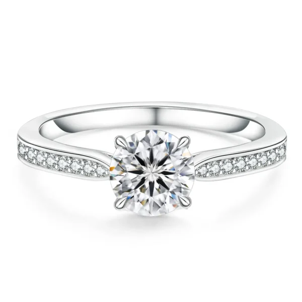 Promise® Luxe Four-Prong Solitaire Engagement Ring in 18k White Gold