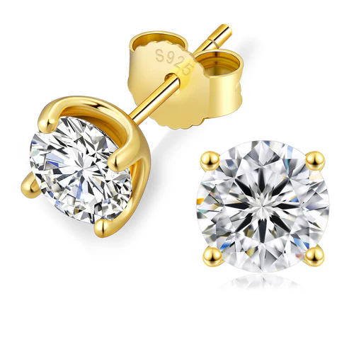 Promise® Four-Prong VVS1 Moissanite Diamond Stud Earrings