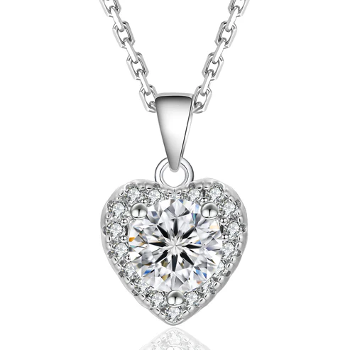 Promise® Excellent VVS1 Moissanite 1.0ct Diamond Pendant Necklace