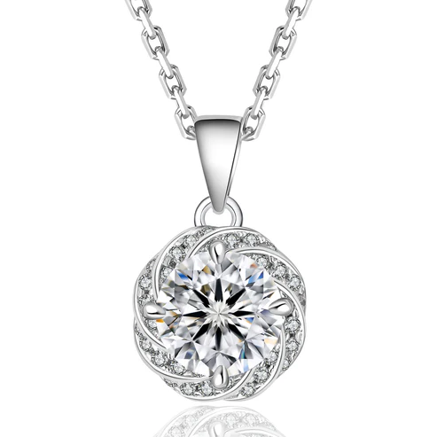 Promise® Excellent VVS1 Moissanite 2.0ct Diamond Pendant Necklace