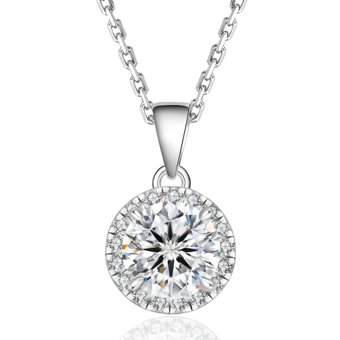 Promise® Excellent VVS1 Moissanite 1.0ct Diamond Pendant Necklace
