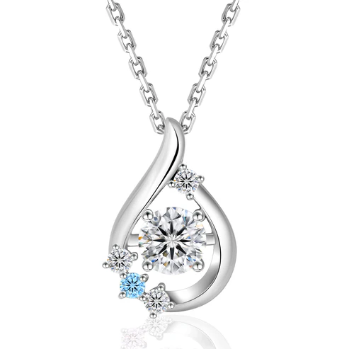 Promise® Water Drop VVS1 Moissanite 0.5ct Diamond Pendant Necklace